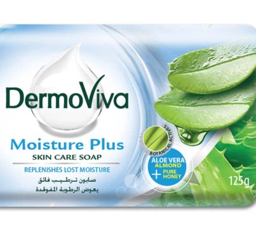 Мыло Dabur DermoViva с алое увлажняющее Moisture Plus, 125 гр, 1 шт, купить недорого