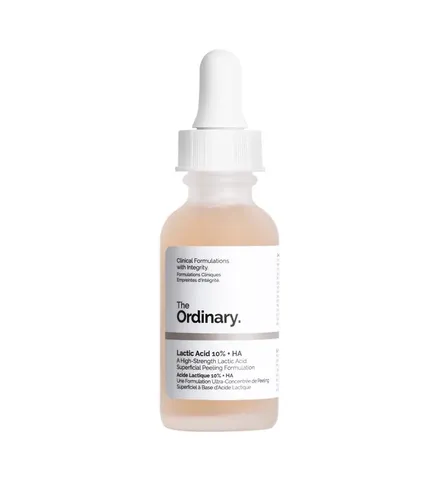 Peeling, sarum sut kislotasi The Ordinary, Lactic Acid 10% + HA, 30 ml, купить недорого