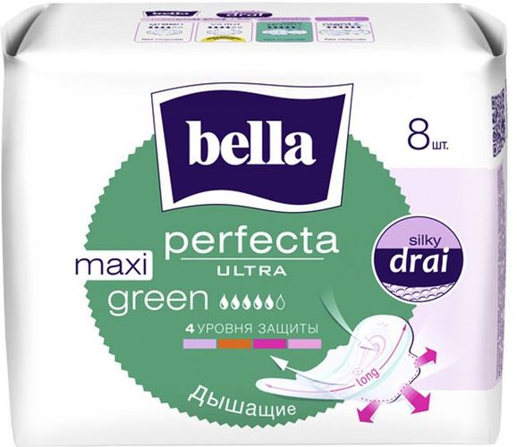 Ультратонкие прокладки Bella Perfecta Ultra Maxi Green, 10 шт
