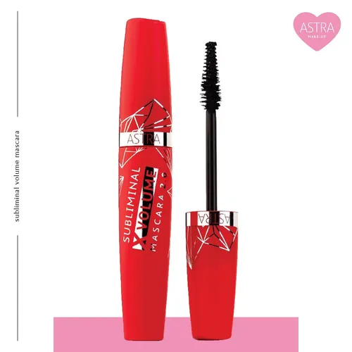 Тушь для ресниц Astra Make-Up Subliminal X-Volume Mascara, №-2.0-черная, 11 мл