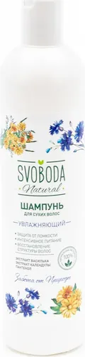 Шампунь для сухих волос Svoboda экстракт василька, календулы, пантенол, 430 мл