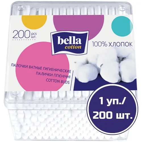 Paxta tayoqchalar Bella Cotton, 200 dona