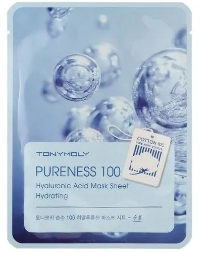 Тканевая маска с гиалуроновой кислотой Tony Moly Pureness 100 Hydrating Hyaluronic Acid Mask Sheet, 21 мл