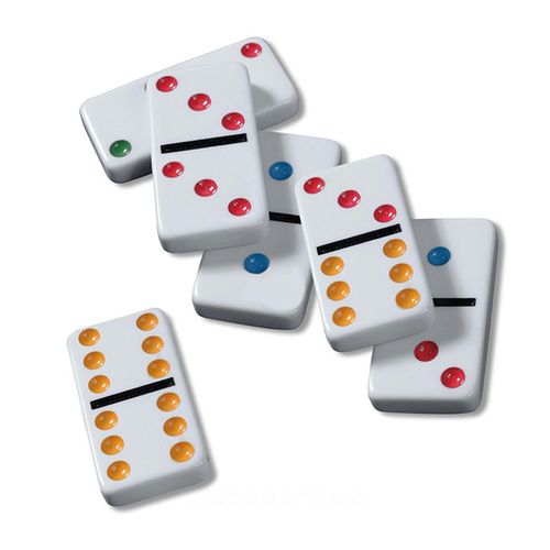 Домино цветное Double six color dot Dominoes RZ-952394, Белый