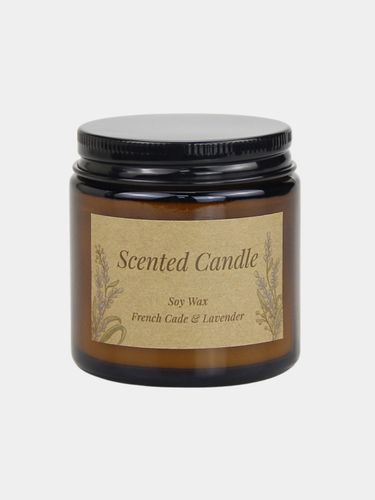 Свеча ароматическая Scented Candle в банке French Cade and Lavender, купить недорого