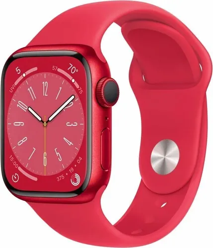 Часы Apple Watch Series 8, Red Aluminium Case with Red Sport Band, 41 мм