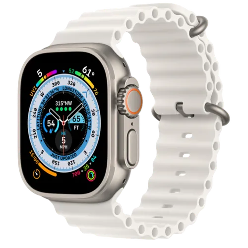 Часы Apple Watch Ultra, Titanium Case with White Ocean Band, 49 мм