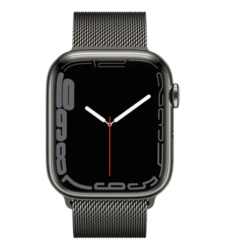Часы Apple Watch Series 7, Graphite Stainless Steel Case with Graphite Milanese Loop, 41 мм, купить недорого