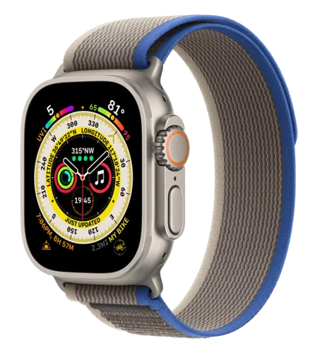 Ремешок Apple Watch Band Trail Loop, Gray/blue, купить недорого