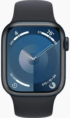 Часы Apple Watch Series 9, Midnight Aluminum Case with Midnight Sport Band, 41 мм, в Узбекистане