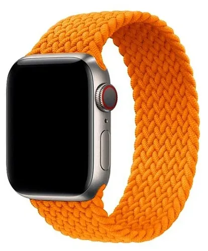 Ремешок Apple Watch Braided Solo Loop Textile Fitted Band, Orange, купить недорого