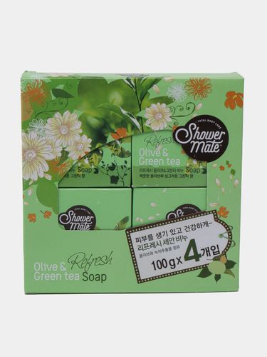 Гигиеническое парфюмированное мыло Kerasys olive & green tea soap, 1 шт