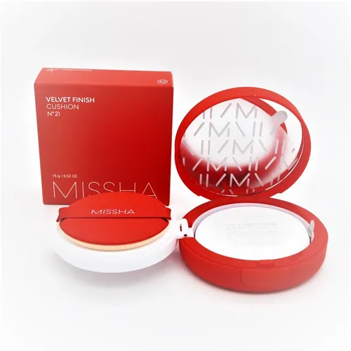 Тональный кушон с матовым финишем Missha Velvet Finish Cushion SPF50+ PA+++, №-21, Светло-бежевый