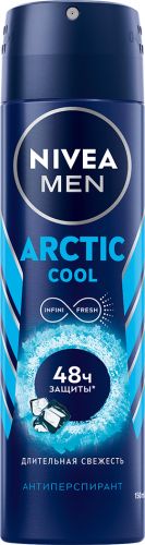 Дезодорант антиперспирант спрей Nivea Arctic Cool защита от запаха и раздражения, 150 мл