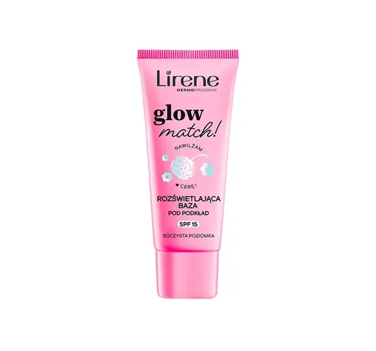 База под макияж Lirene Glow Match, осветляющая SPF15, 30 мл