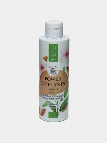 Makiyajni tozalash uchun sut Lirene Power of Plants bodom bilan, 200 ml, купить недорого