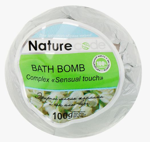 Бомбочка для ванн Nature Code Sentusal touch белая