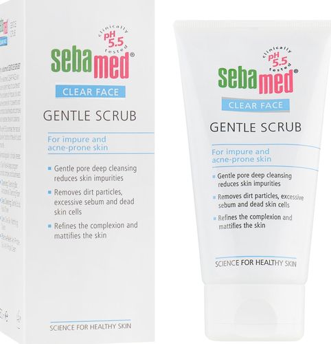 Нежный скраб для очищения проблемной кожи Sebamed Gentle Scrub, 150 мл