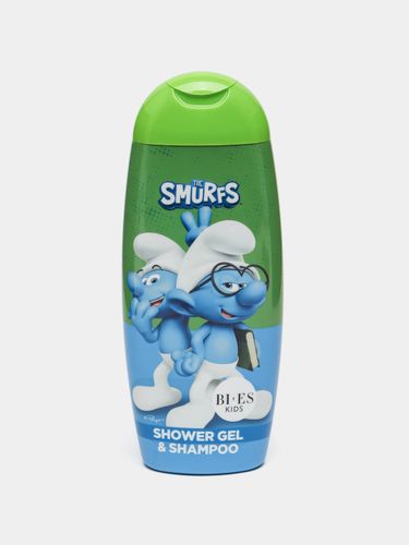 Bolalar uchun dush geli shampuni Bi-Es 2 in 1 Smurfs, 250 ml