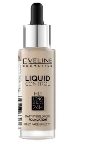 Основа тональная жидкая для лица Eveline liquid control sand beige, 32 мл