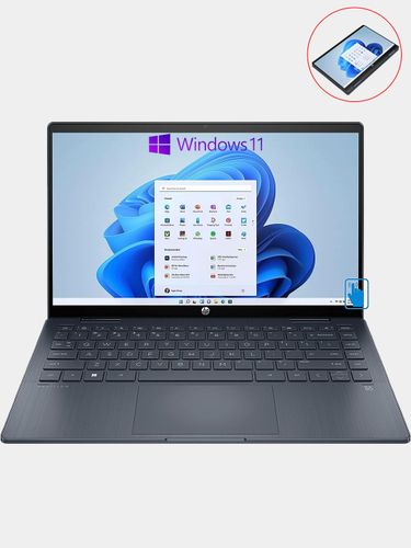 Ноутбук HP Pavilion X360 |14-dy2050wn | Intel® Core™  i5-1235U| 8Gb DDR4| SSD 256Gbel® Iris® Xe| 14'' FHD, Серебристый