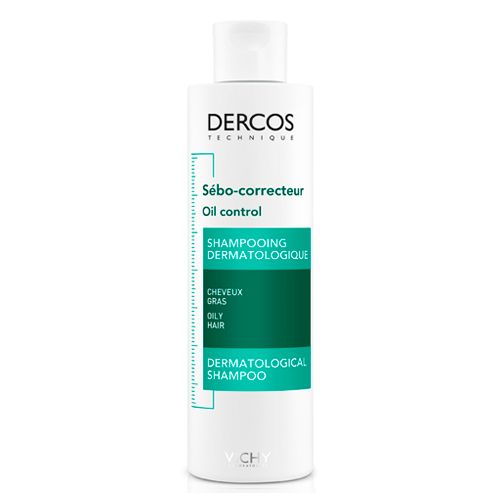 Регулирующий шампунь-уход для очищения жирной кожи головы и волос Vichy Dercos, 200 мл
