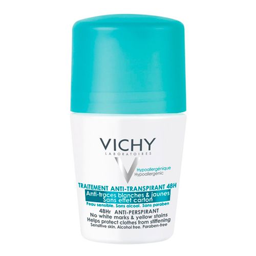 Шариковый дезодорант Vichy регулирующий избыточное потоотделение, роликовый антиперспирант для женщин и мужчин защита от запаха пота до 48 часов, 50 мл