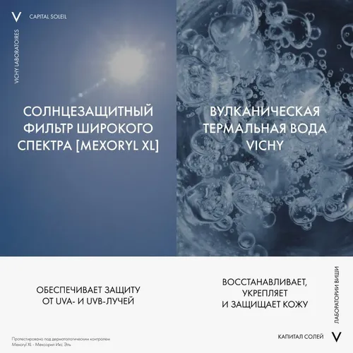 Тающая эмульсия с технологией нанесения на влажную кожу Vichy Capital Ideal Soleil, 200 мл, купить недорого