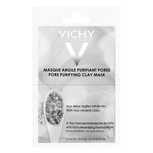 Минеральная очищающая поры маска с глиной Vichy Mineral Masks, 2х6 мл