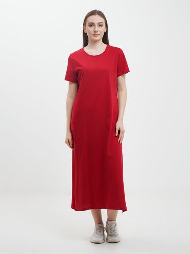 Платье женское однотонное PL47_BR, Бордовый