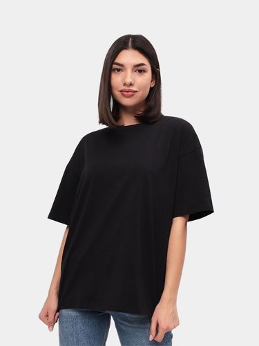 Женская футболка оверсайз с лайкрой PL248_BLK, Черный