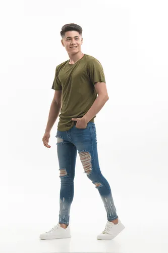 Мужские джинсы Rumino Jeans Skinny RJ-3715, Голубой, фото № 9