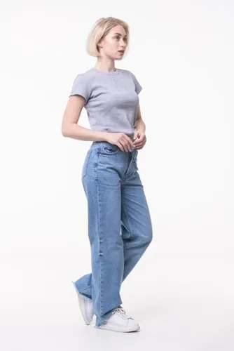 Женские джинсы Rumino Jeans Wide Leg KJ-25, Светло-голубой, фото