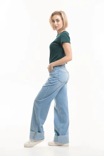 Женские джинсы Rumino Jeans Wide Leg RJ-20127, Светло-голубой, фото № 13