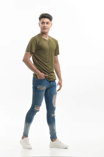 Мужские джинсы Rumino Jeans Skinny RJ-3715, Голубой