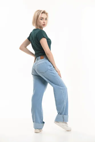 Женские джинсы Rumino Jeans Wide Leg RJ-20127, Светло-голубой, фото № 11