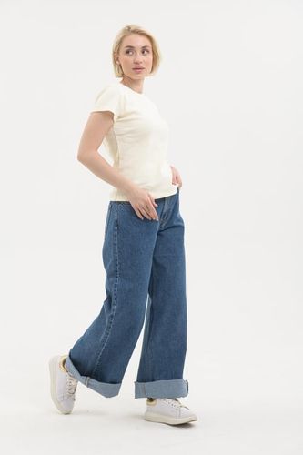 Женские джинсы Rumino Jeans Wide Leg KJ-28, Темно-синий, в Узбекистане