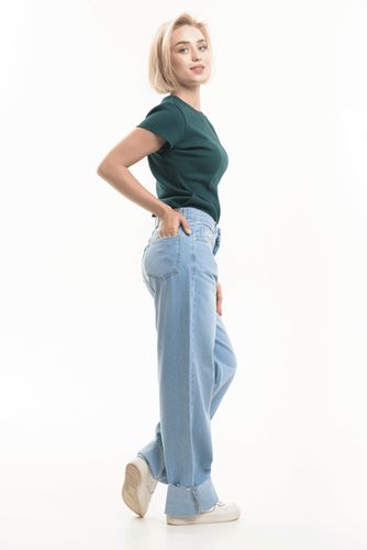 Женские джинсы Rumino Jeans Wide Leg RJ-20127, Светло-голубой, O'zbekistonda
