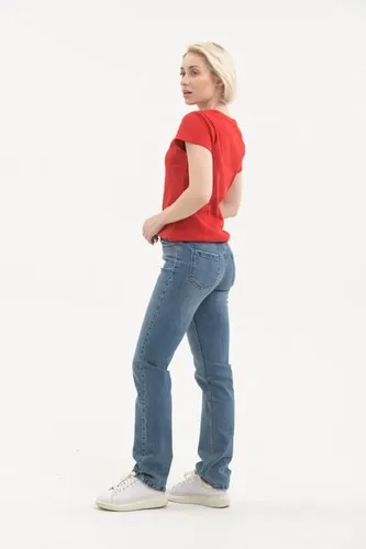 Женские джинсы Rumino Jeans Straight KJ-27, Синий, фото № 23
