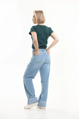 Женские джинсы Rumino Jeans Wide Leg RJ-20127, Светло-голубой, фото № 10