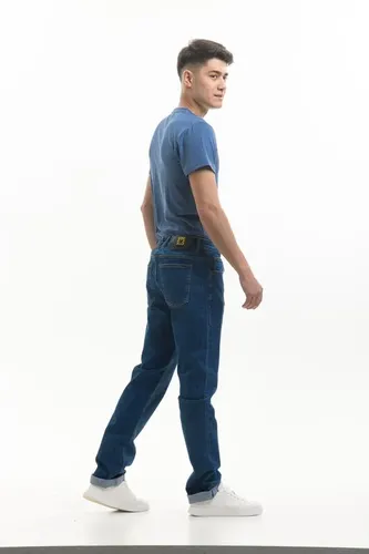 Мужские джинсы Rumino Jeans Straight KJ-08, Синий, фото