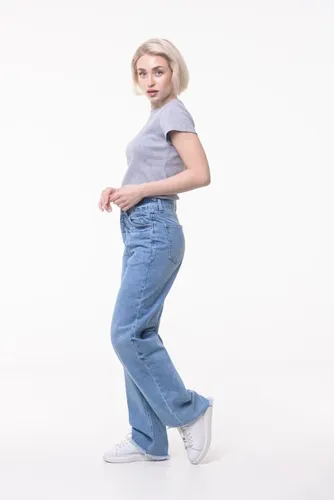 Женские джинсы Rumino Jeans Wide Leg KJ-25, Светло-голубой, foto