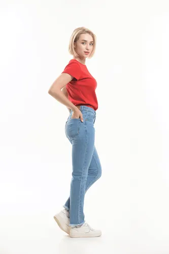 Женские джинсы Rumino Jeans Straight RJ-2023, Светло-голубой, фото № 11