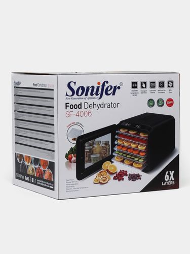 Сушилка для фруктов и овощей Sonifer SF-4006, Черный, фото