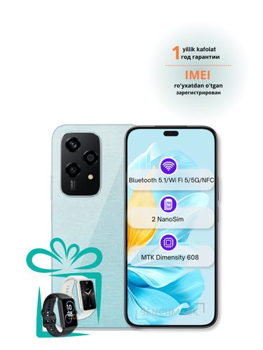 Smartfon Honor 200 Lite, Starry Blue, 8/256 GB