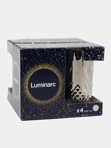 Стаканы высокие Luminarc P9319, 4 шт, Сияющий графит
