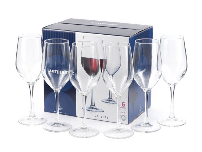 Бокалы для вина и шампанского Luminarc Celeste L5832, 6 шт, 450 мл