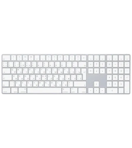 Klaviatura Apple Magic Keyboard with Numeric Keypad Russian, Silver