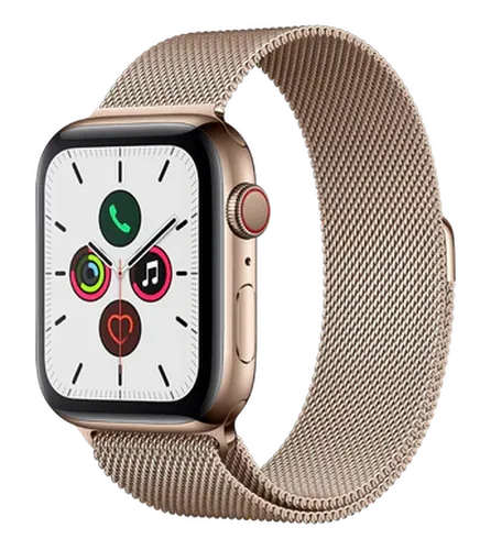 Смарт часы из нержавеющей стали Apple Watch Series 5, Золотистый, Металлический ремешок, 44 mm