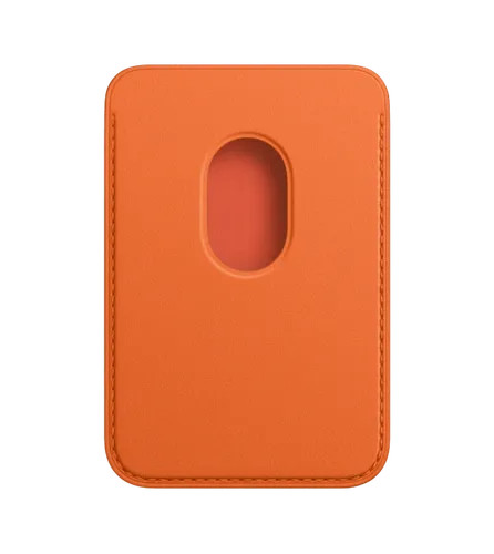 Кошелек Apple iPhone Leather Wallet with MagSafe 2nd Gen, Orange, купить недорого